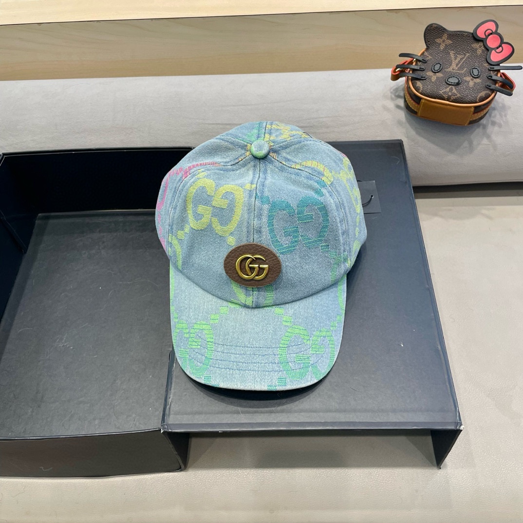 古奇Gucci  新款原单牛仔棒球帽🧢， 精致純也格调很有感觉，很酷很时尚，专柜断货热门，质量超赞