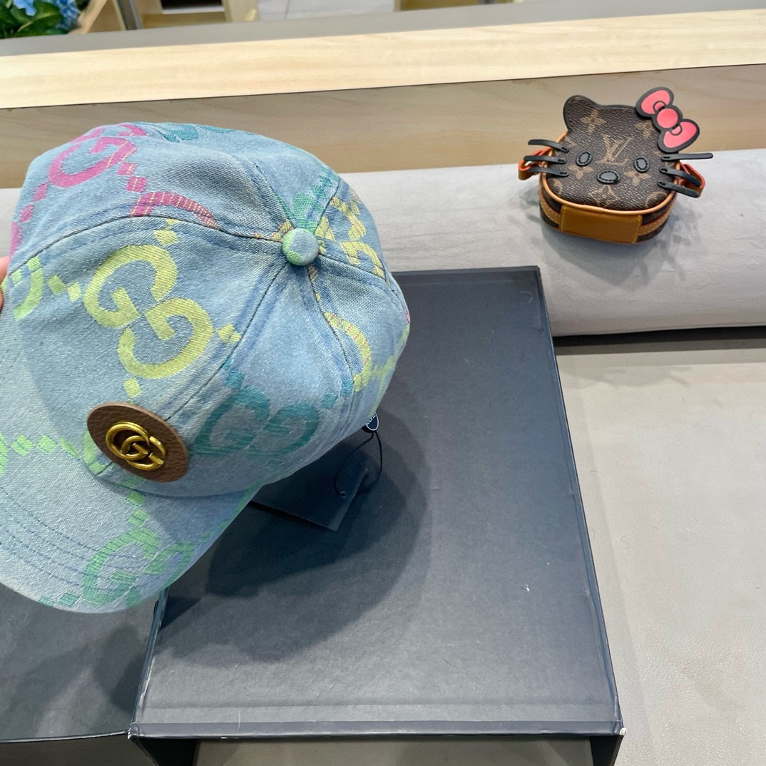  古奇Gucci  新款原单牛仔棒球帽🧢， 精致純也格调很有感觉，很酷很时尚，专柜断货热门，质量超赞