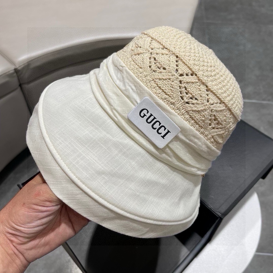 Gucci古奇草帽2024新款卷边礼帽可折叠头围57cm