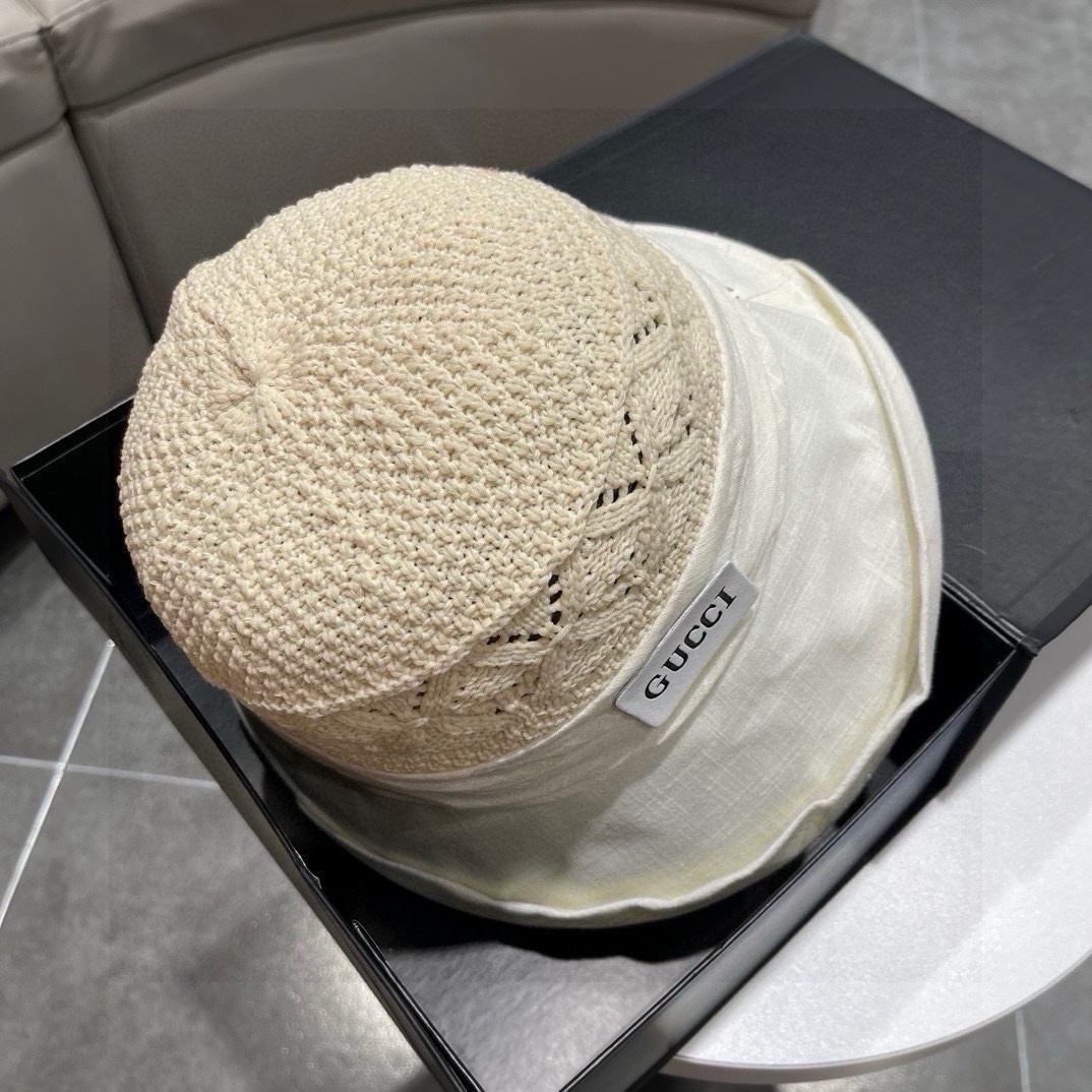 Gucci古奇草帽2024新款卷边礼帽可折叠头围57cm