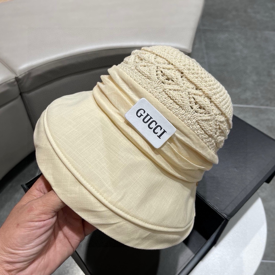 Gucci古奇草帽2024新款卷边礼帽可折叠头围57cm
