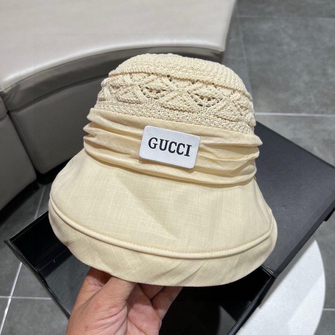 Gucci古奇草帽2024新款卷边礼帽可折叠头围57cm
