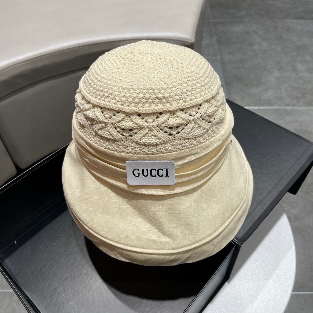 Gucci古奇草帽2024新款卷边礼帽可折叠头围57cm