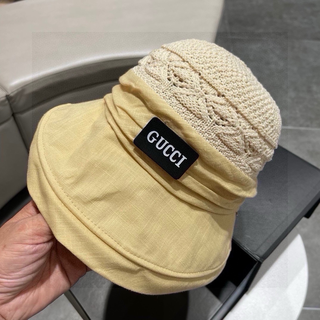 Gucci古奇草帽2024新款卷边礼帽可折叠头围57cm