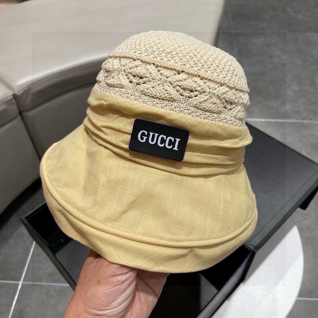 Gucci古奇草帽2024新款卷边礼帽可折叠头围57cm
