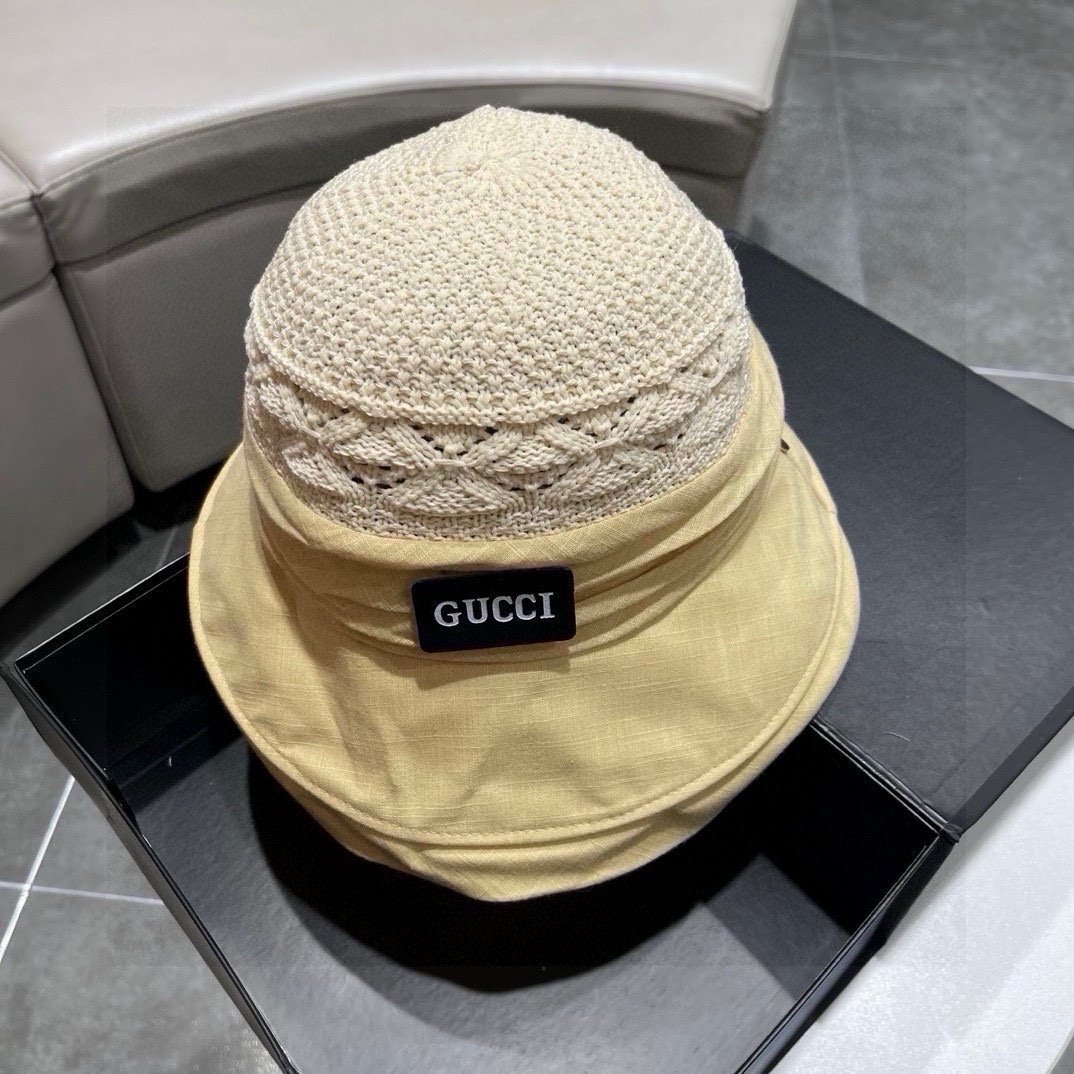 Gucci古奇草帽2024新款卷边礼帽可折叠头围57cm