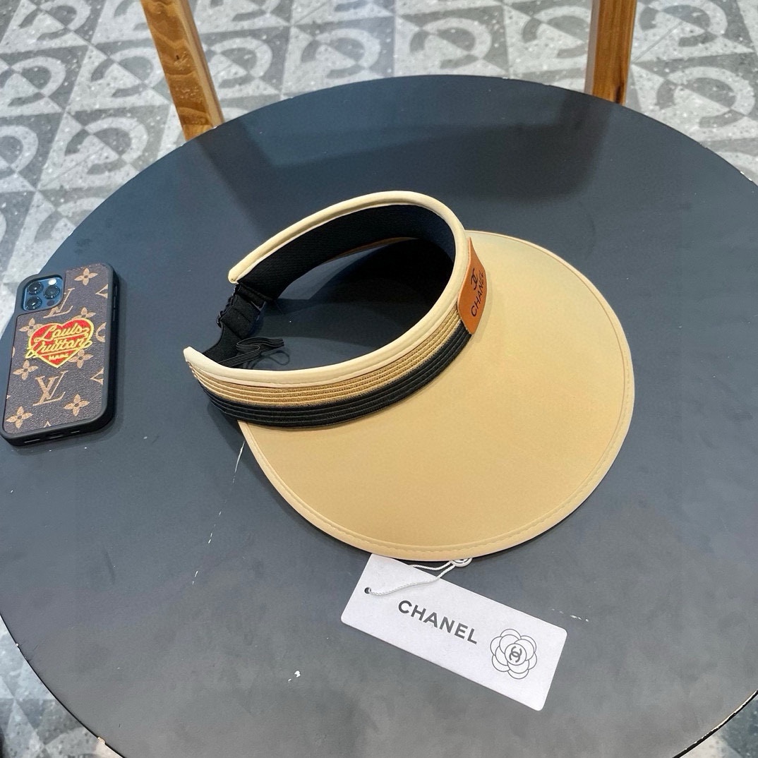   【Chanel香奈儿】2024夏季新款小香风亮片遮阳帽空顶帽，大牌出货，超方便！好搭！出街必备