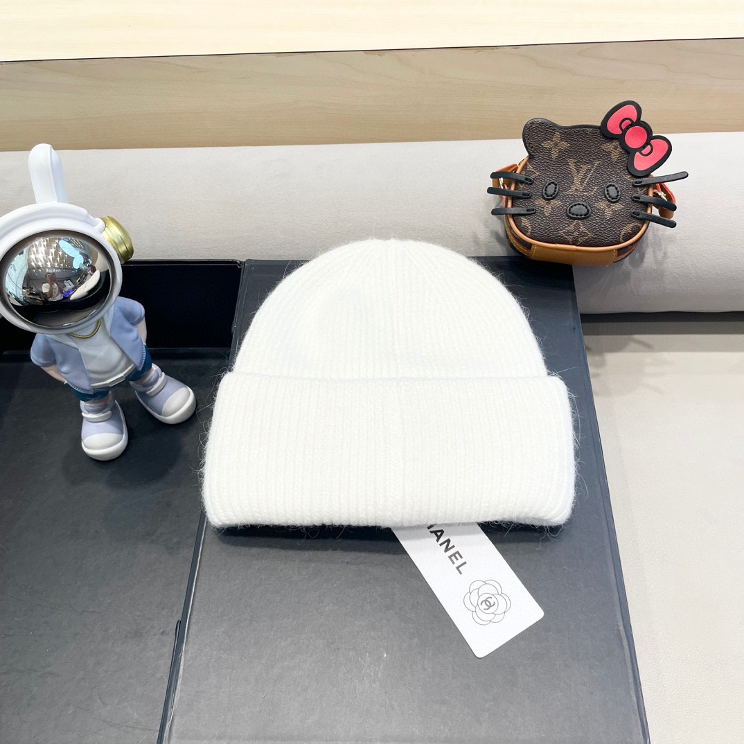 Chanel香奈儿秋冬新款毛线帽兔毛面料内标齐全