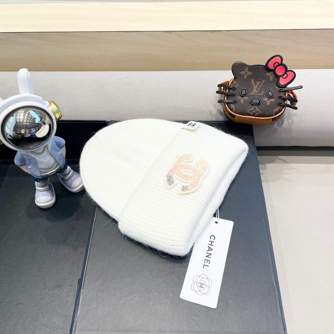 Chanel香奈儿秋冬新款毛线帽兔毛面料内标齐全