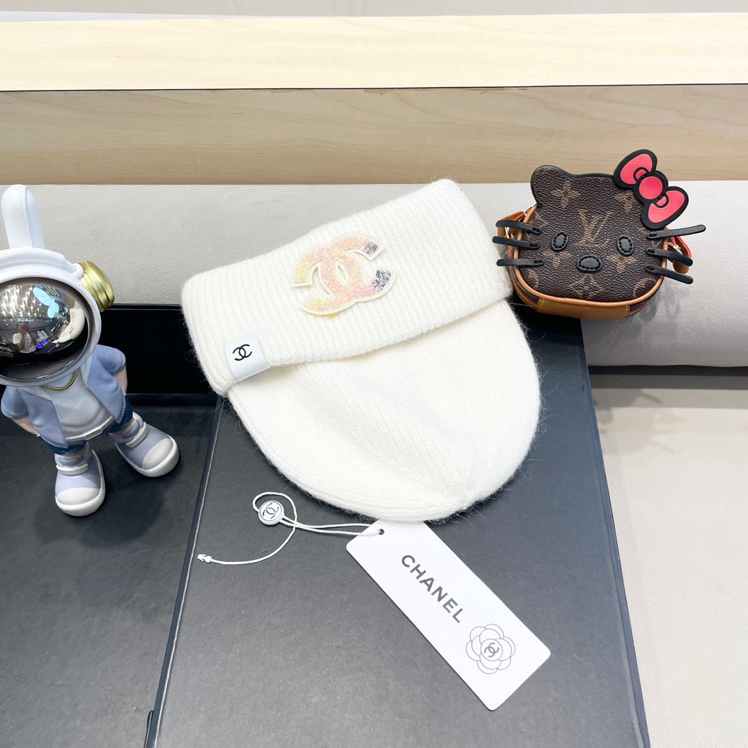 Chanel香奈儿秋冬新款毛线帽兔毛面料内标齐全