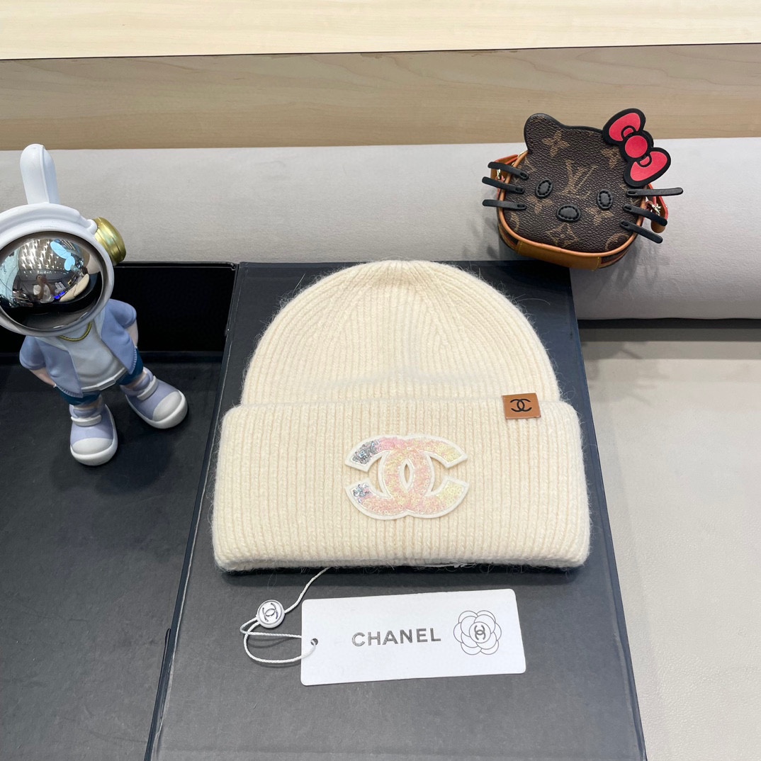 Chanel香奈儿秋冬新款毛线帽兔毛面料内标齐全