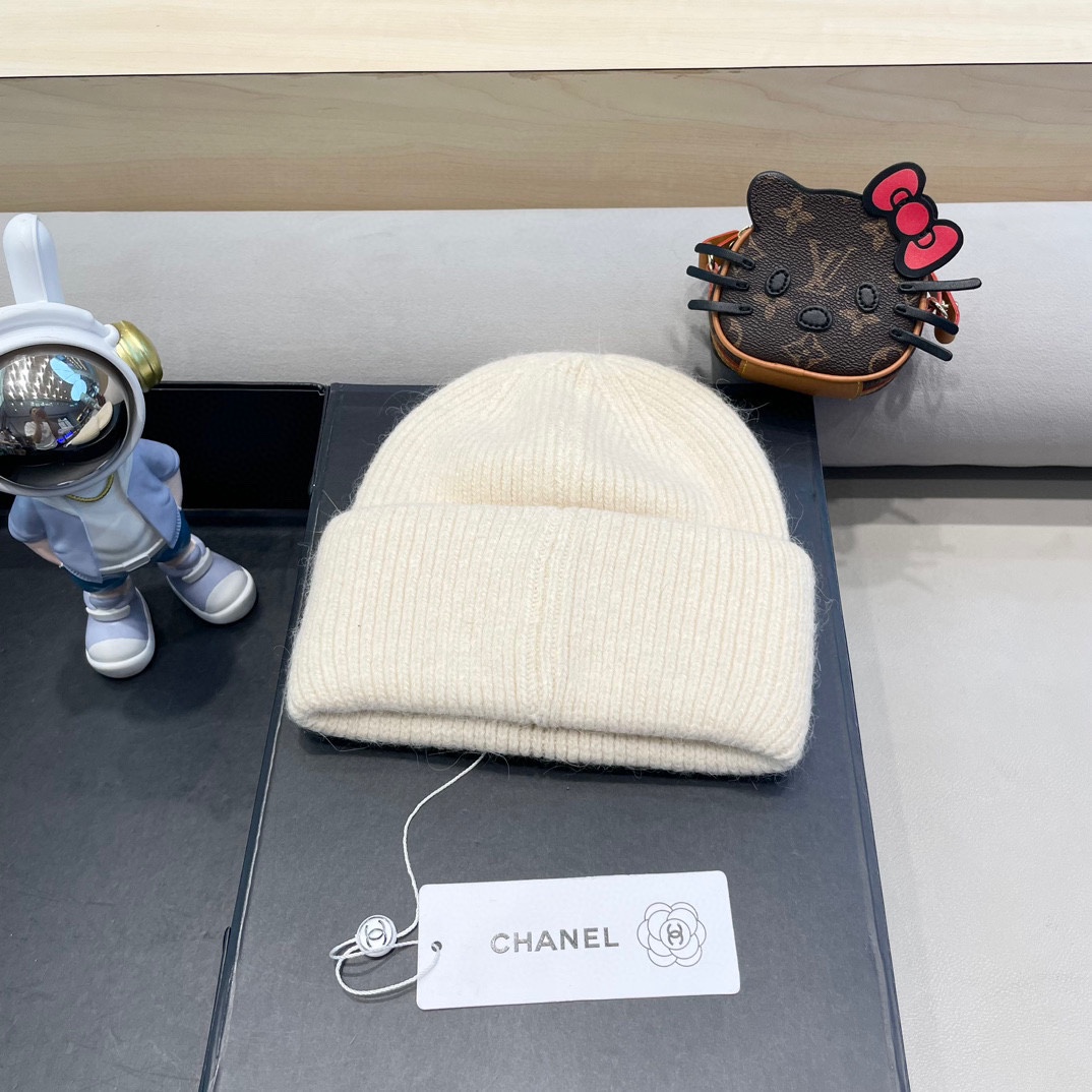 Chanel香奈儿秋冬新款毛线帽兔毛面料内标齐全