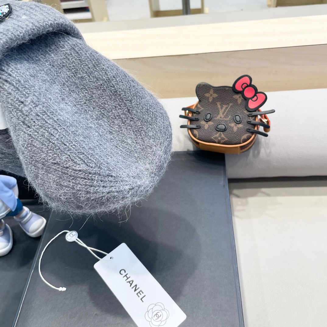 Chanel香奈儿秋冬新款毛线帽兔毛面料内标齐全