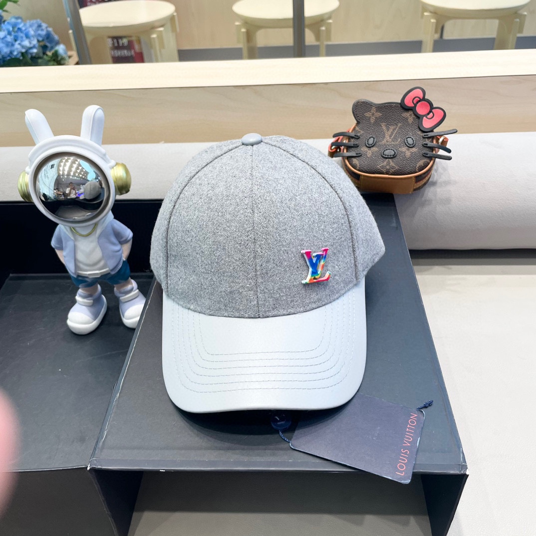   LV路易威登经典原单棒球帽，经典老花，11开模订制，原版专柜PU皮革+头层牛皮包边，长年爆版，质量超