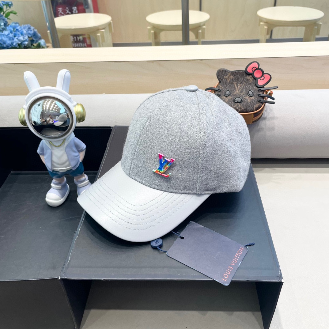   LV路易威登经典原单棒球帽，经典老花，11开模订制，原版专柜PU皮革+头层牛皮包边，长年爆版，质量超