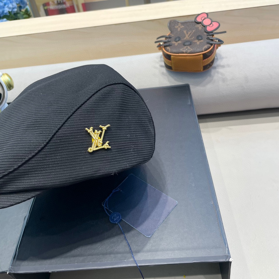 上新！路易威登LouisVuitton秋冬季前进帽男女款时尚英伦复古风画家帽百搭休闲鸭舌帽潮