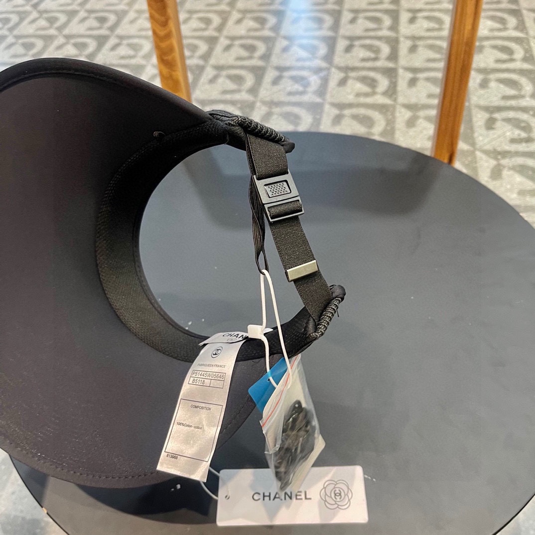  Chanel香奈儿遮阳帽，空顶草帽，可调节