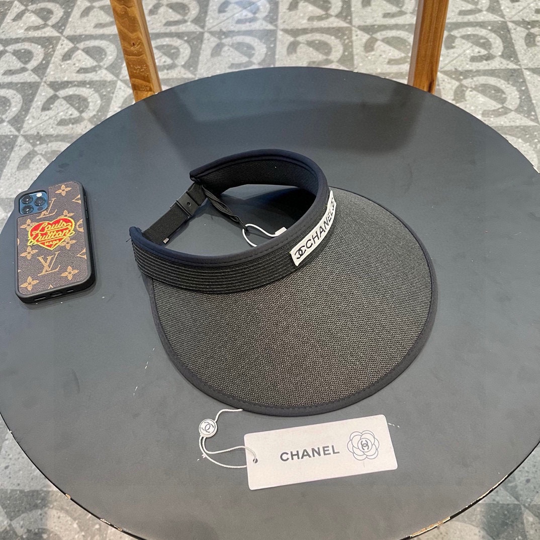  Chanel香奈儿遮阳帽，空顶草帽，可调节