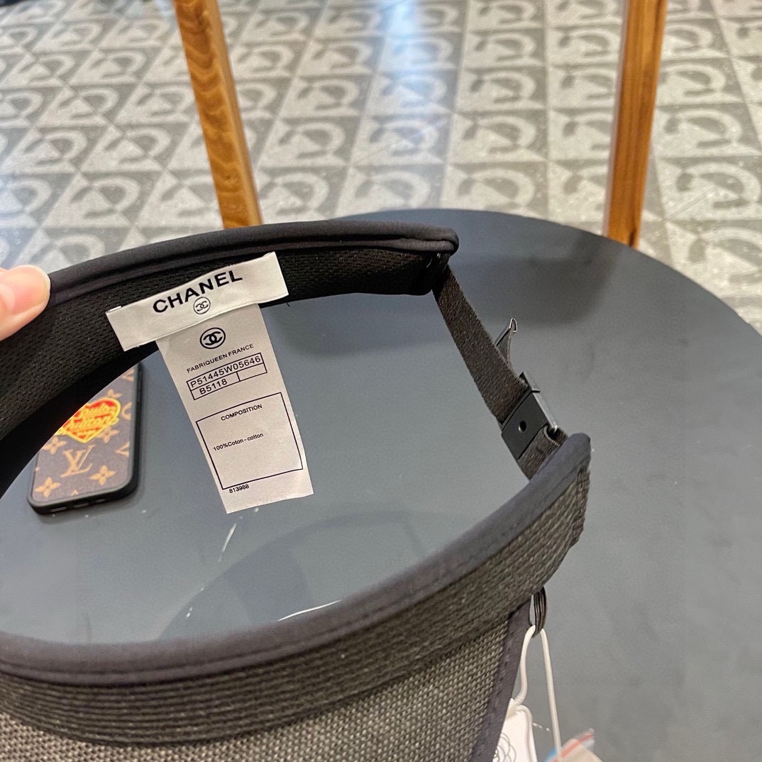  Chanel香奈儿遮阳帽，空顶草帽，可调节