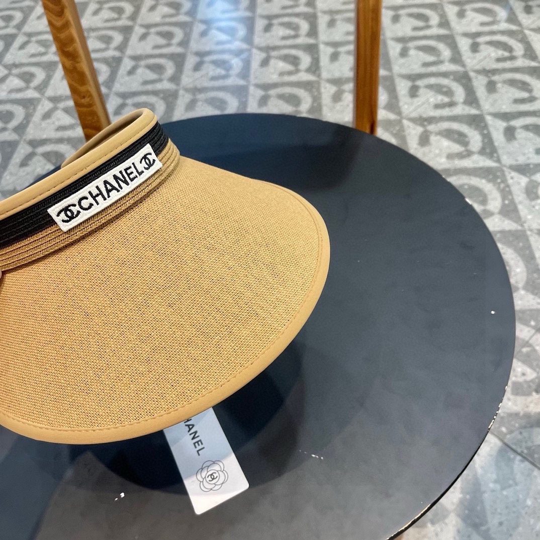  Chanel香奈儿遮阳帽，空顶草帽，可调节