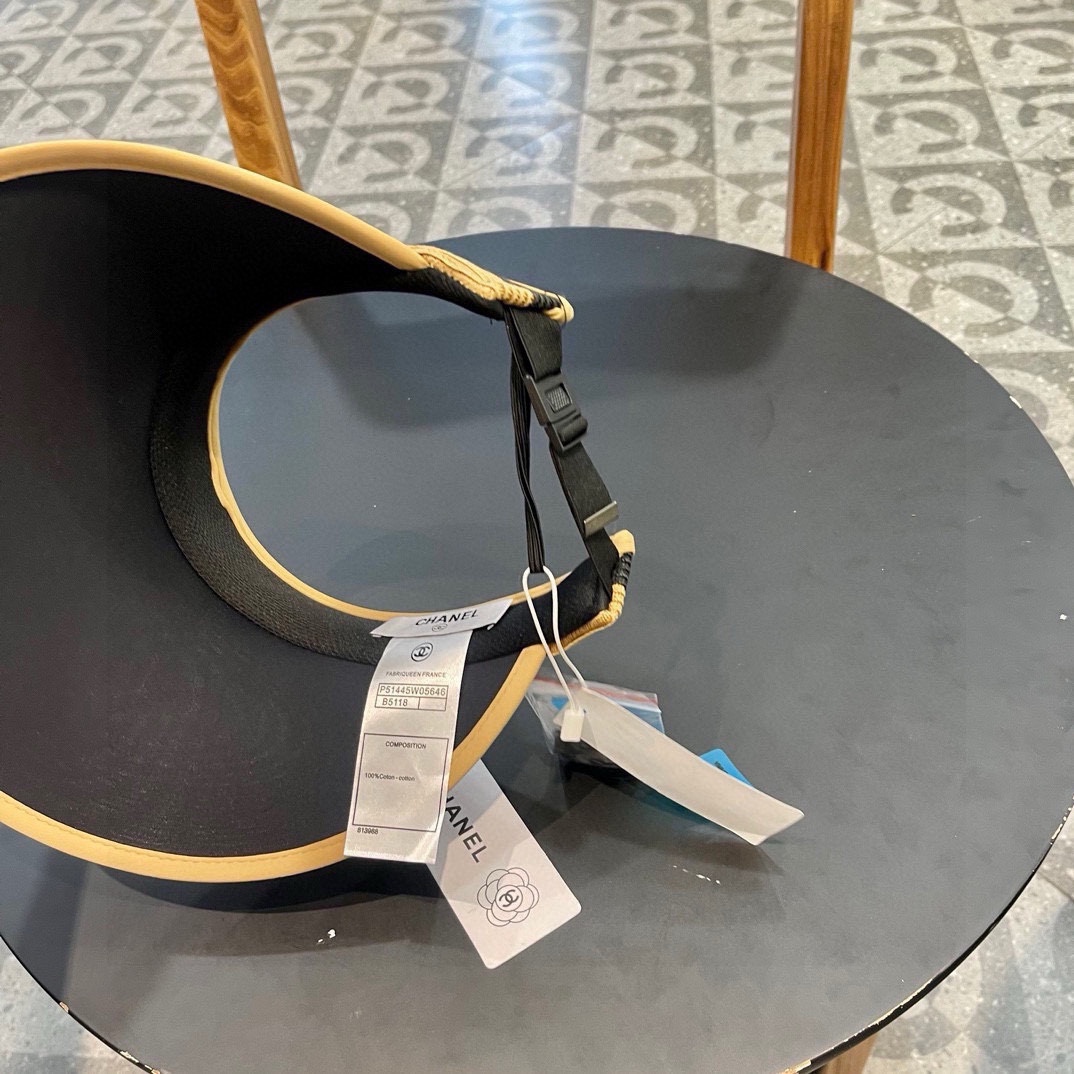  Chanel香奈儿遮阳帽，空顶草帽，可调节