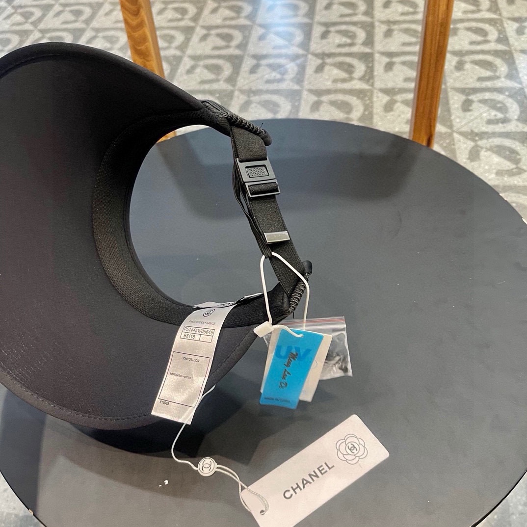  Chanel香奈儿遮阳帽，空顶草帽，可调节