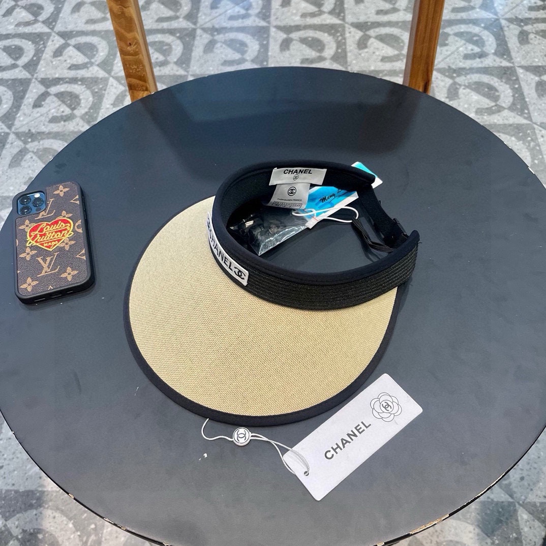  Chanel香奈儿遮阳帽，空顶草帽，可调节