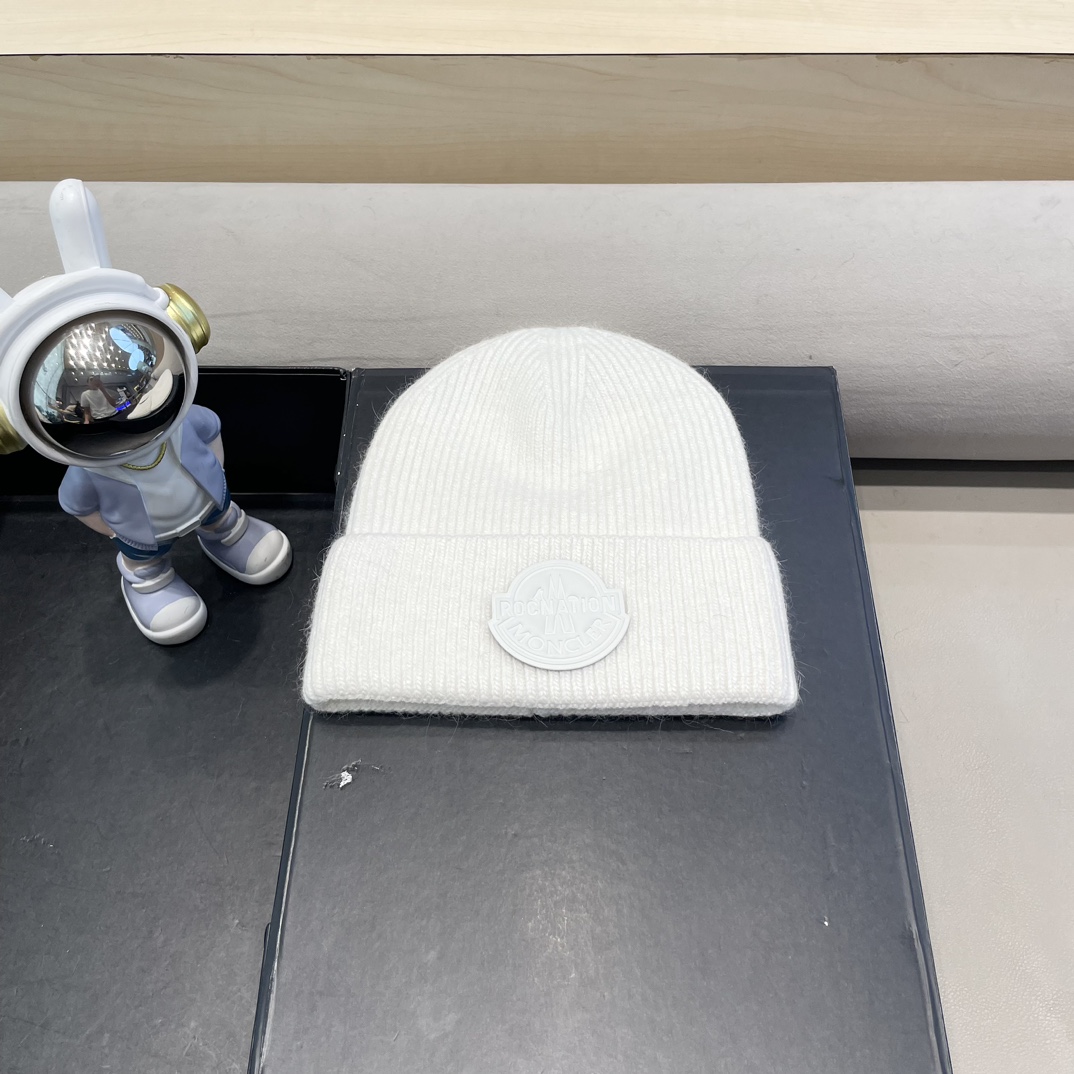   monvler帽子女冬羊毛+兔毛帽显脸小护耳毛线帽韩国时尚百搭兔毛针织帽冷潮