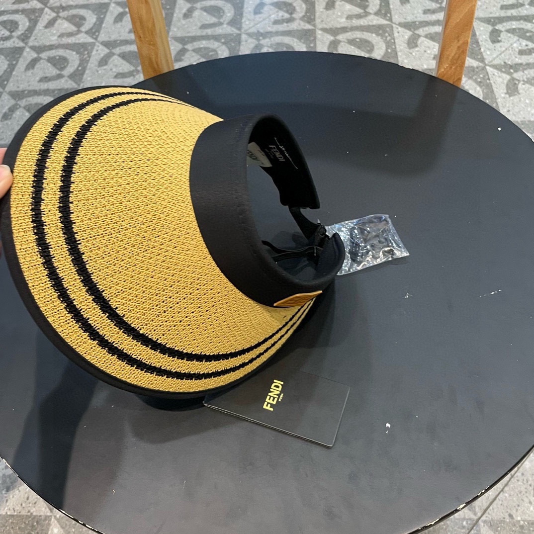 芬迪fendl夏天韩版时尚太阳帽女款夏季2024新款户外百搭防紫外线防晒空顶帽