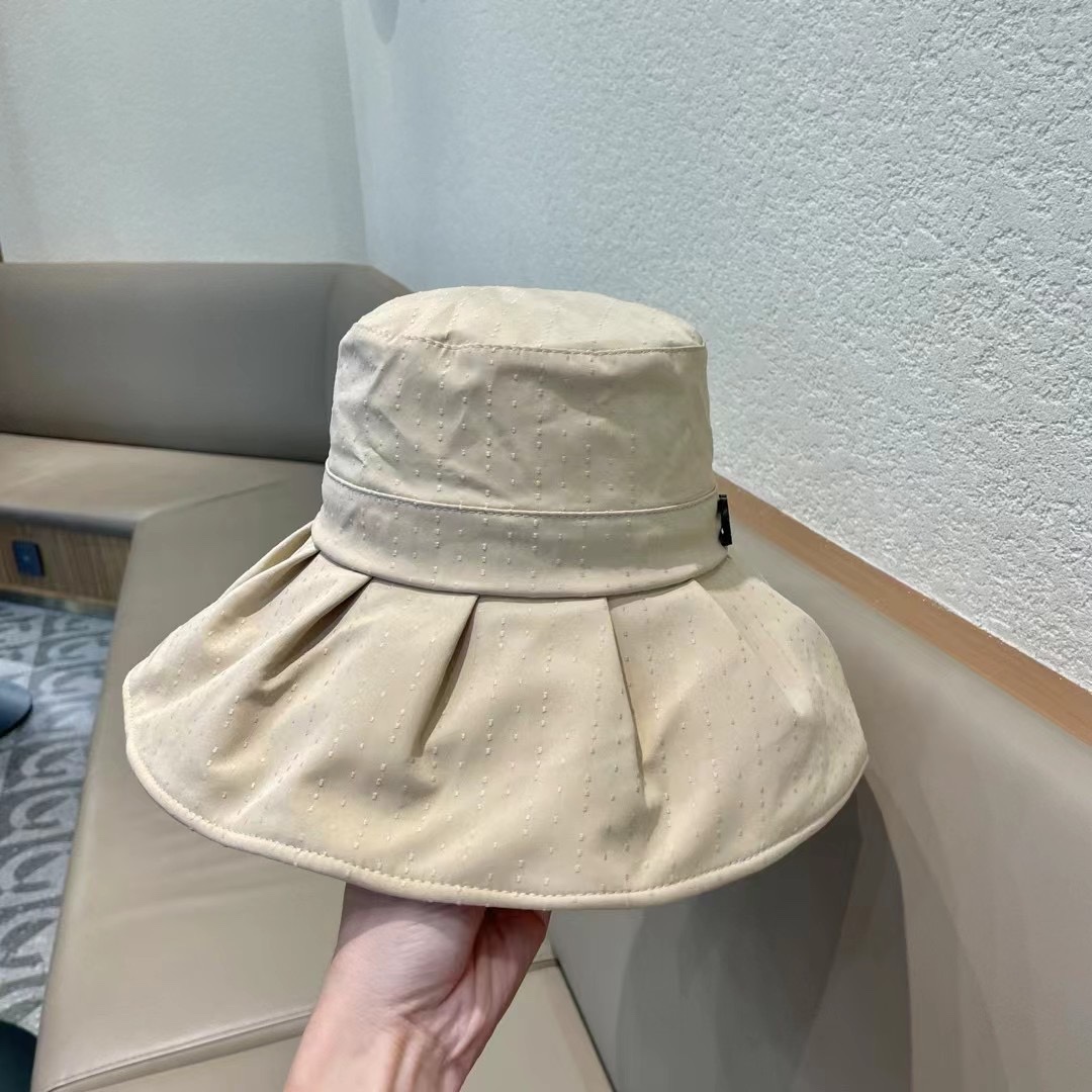 Chanel香奈儿防紫外线帽子女夏季大檐户外防晒帽遮阳太阳帽休闲百搭渔夫帽韩版