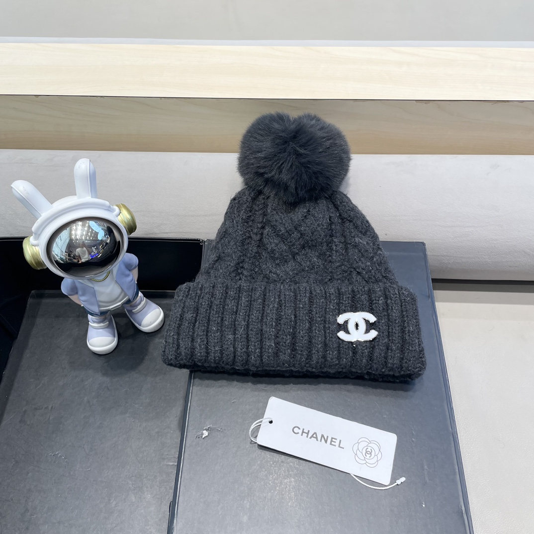 Chanel Chapéus Chapéu de malha Tricô Colecção de Inverno Fashion