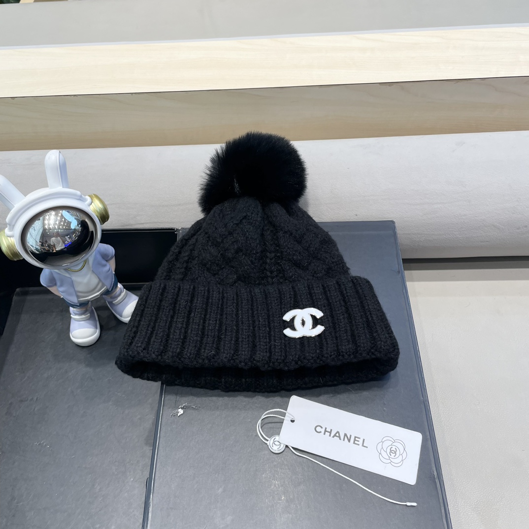 Chanel Chapéus Chapéu de malha Tricô Colecção de Inverno Fashion