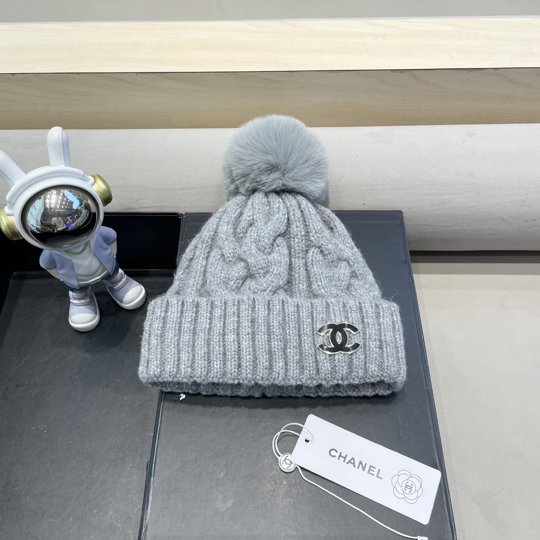 Chanel Chapéus Chapéu de malha Tricô Colecção de Inverno Fashion