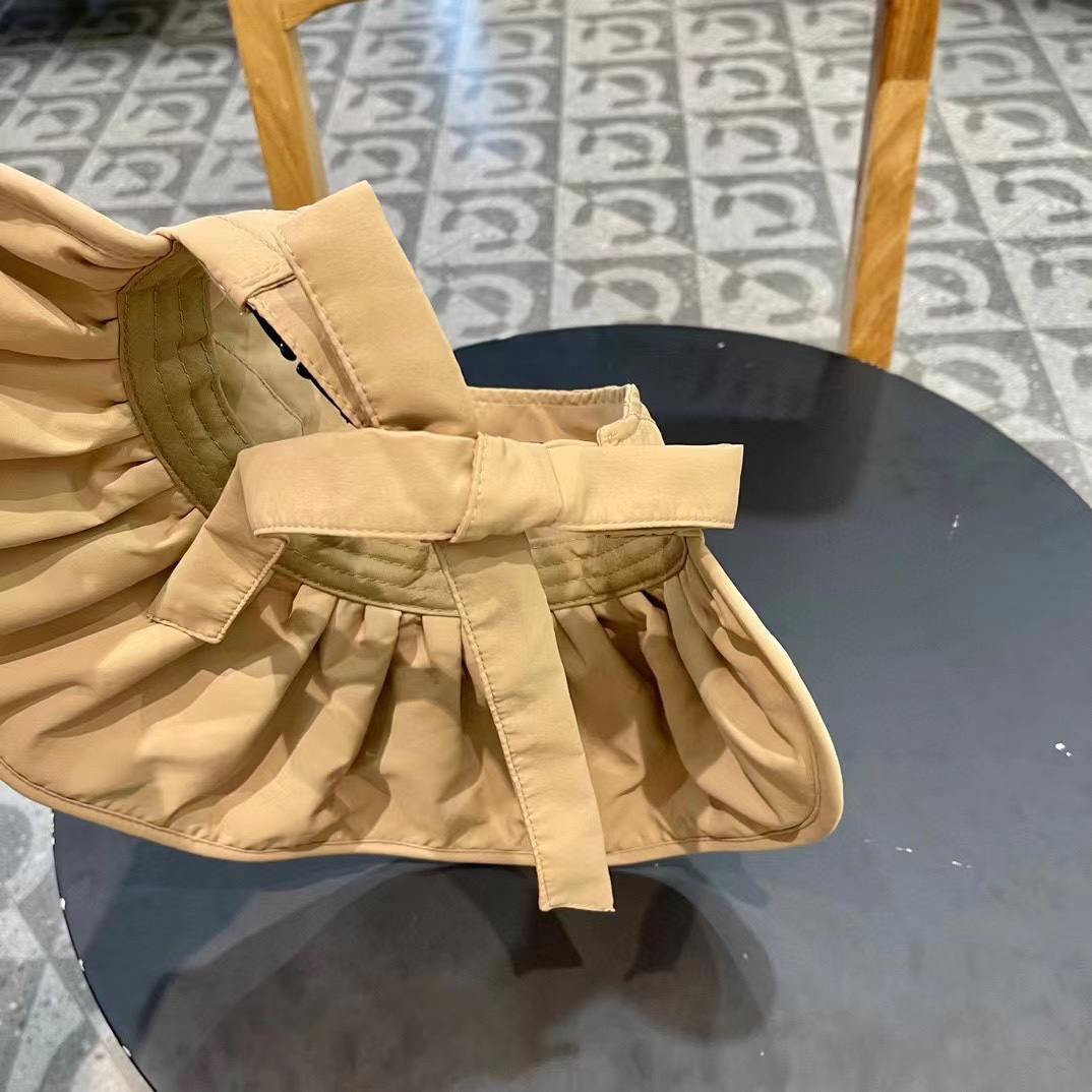 Chanel香奈儿2024新款空顶遮阳帽子女款夏季防紫外线太阳帽可折叠贝壳防晒帽