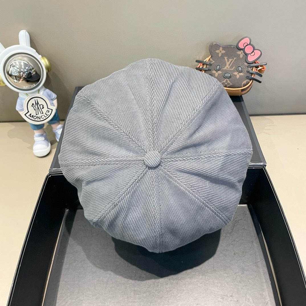  Chanel香奈儿云朵贝雷帽女2024新款高级感八角帽日系复古画家帽显脸小鸭舌帽子