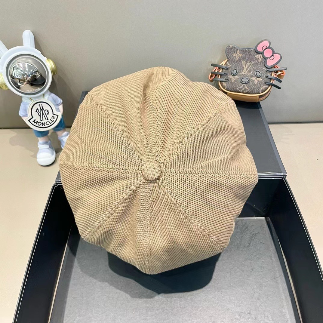  Chanel香奈儿云朵贝雷帽女2024新款高级感八角帽日系复古画家帽显脸小鸭舌帽子