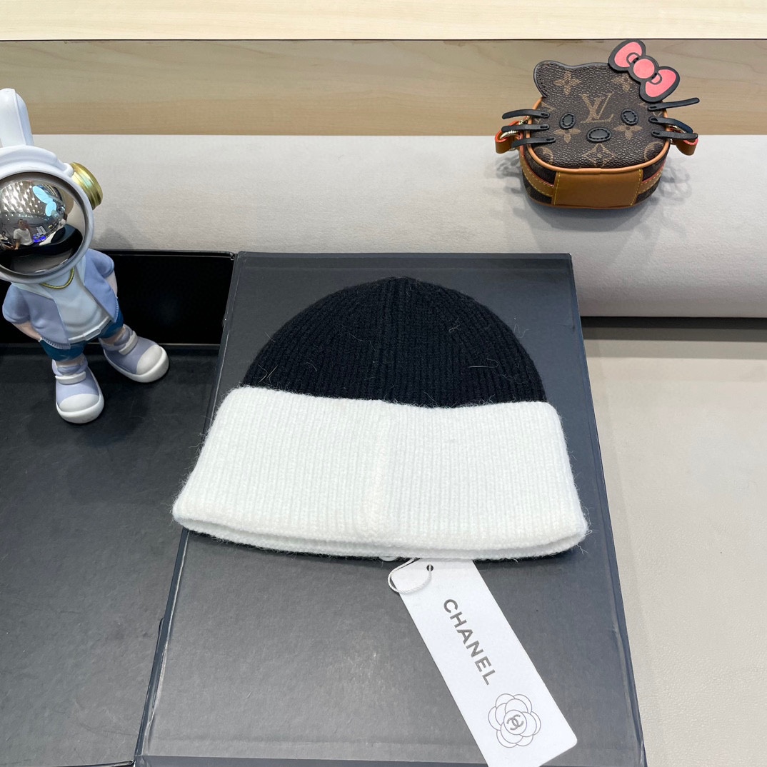 Chanel香奈儿秋冬新款毛线帽 羊毛面料，内标齐全