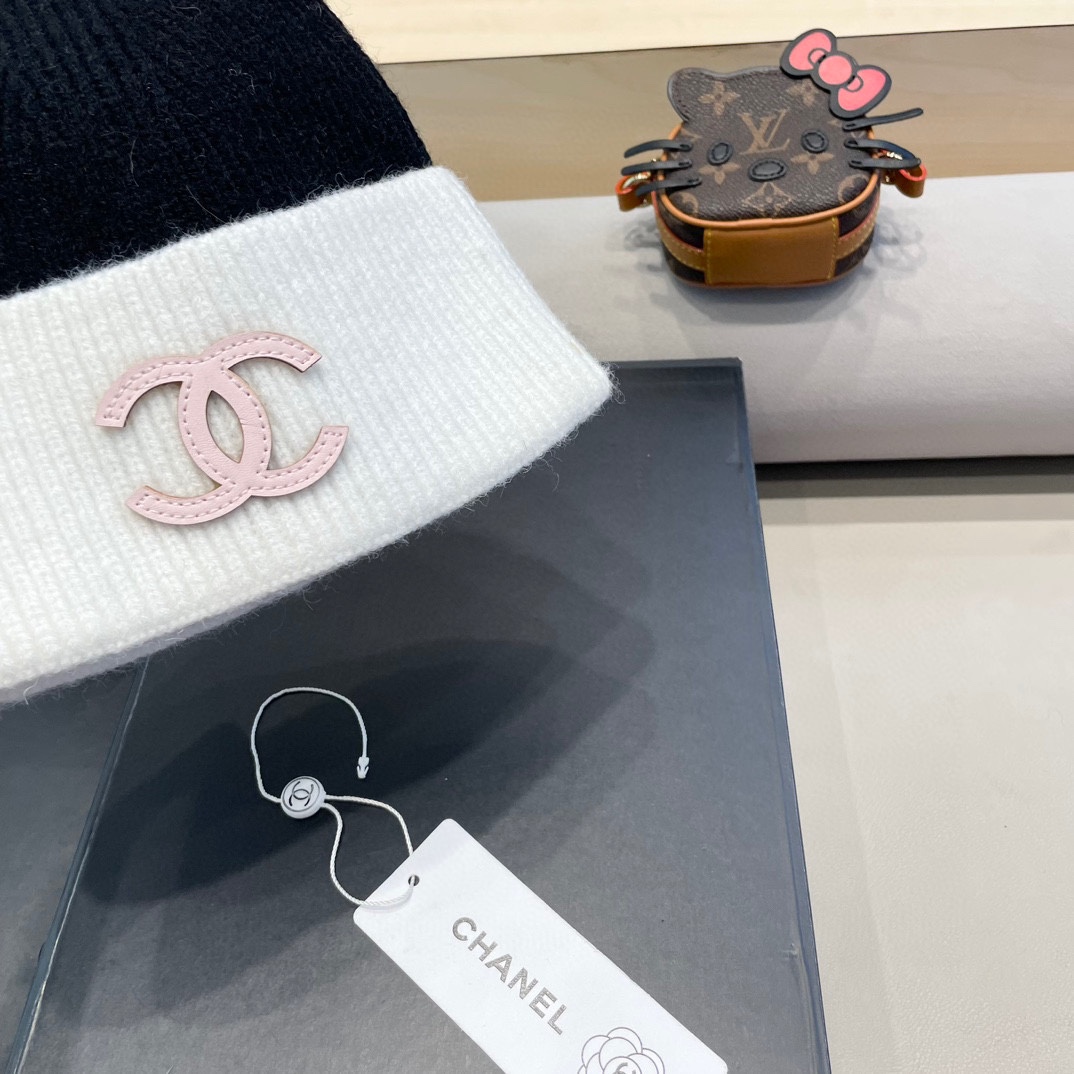 Chanel香奈儿秋冬新款毛线帽 羊毛面料，内标齐全