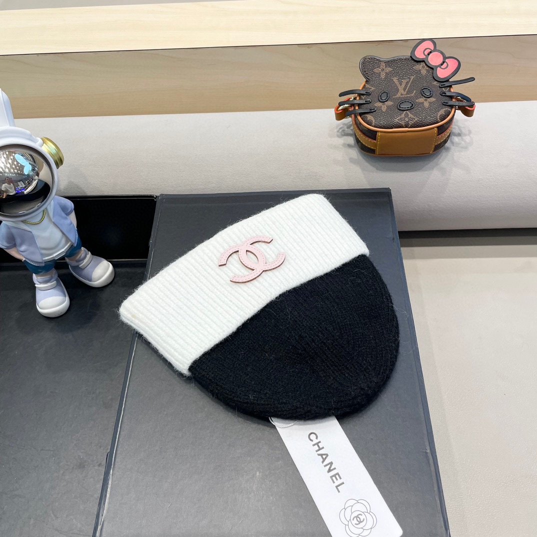 Chanel香奈儿秋冬新款毛线帽 羊毛面料，内标齐全