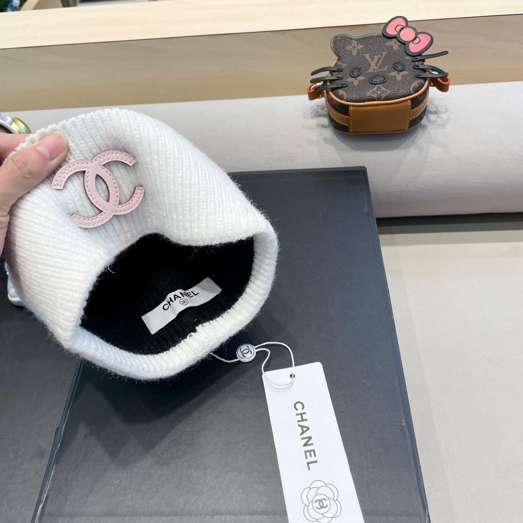 Chanel香奈儿秋冬新款毛线帽 羊毛面料，内标齐全