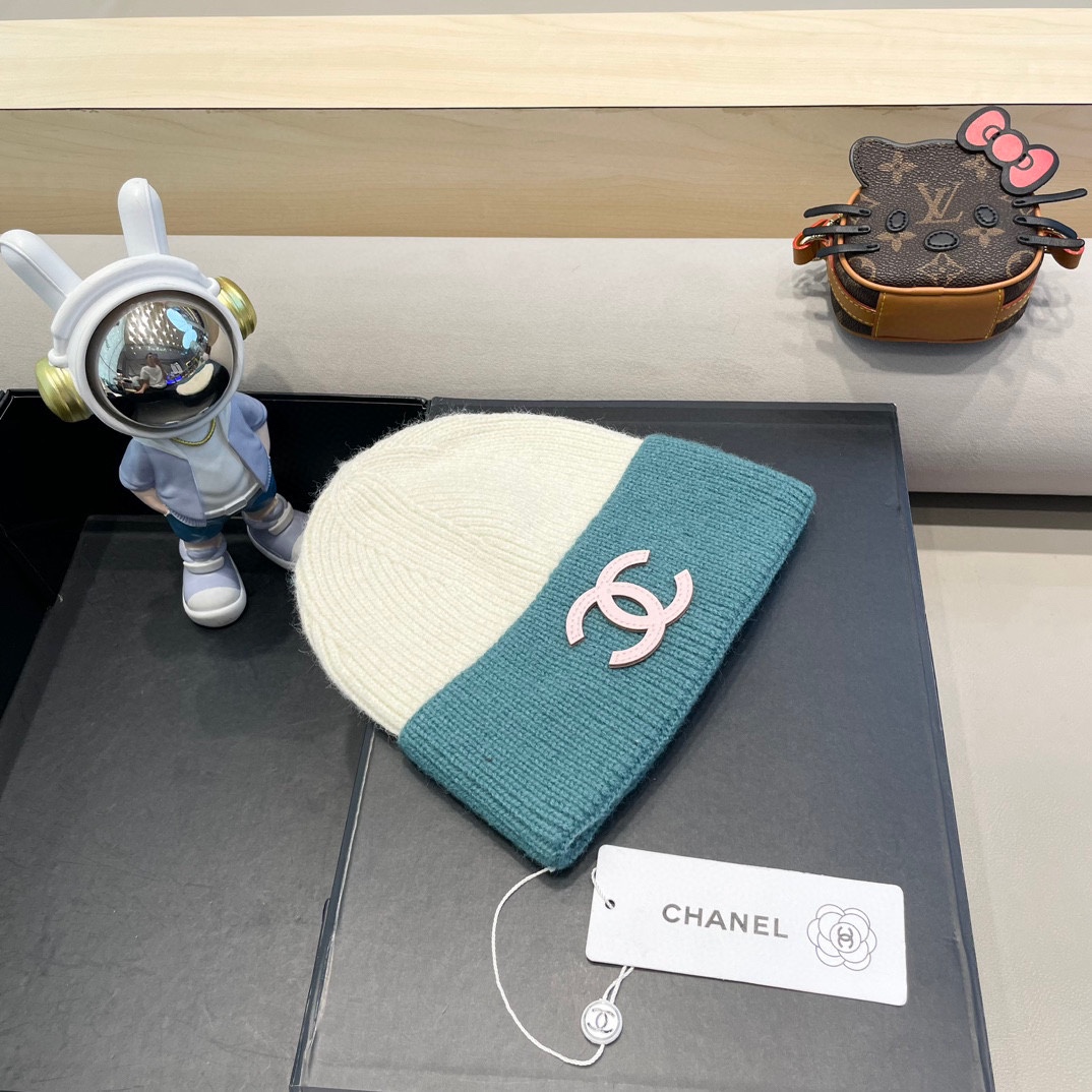 Chanel香奈儿秋冬新款毛线帽 羊毛面料，内标齐全