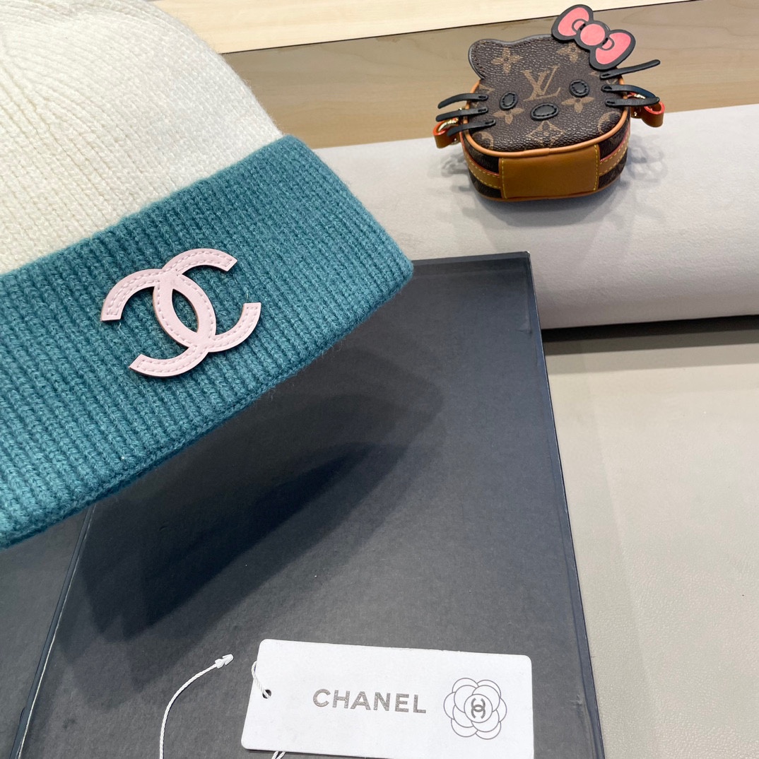 Chanel香奈儿秋冬新款毛线帽 羊毛面料，内标齐全