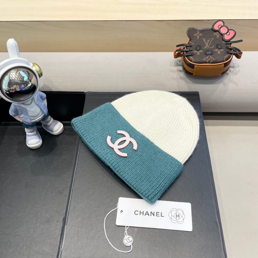 Chanel香奈儿秋冬新款毛线帽 羊毛面料，内标齐全