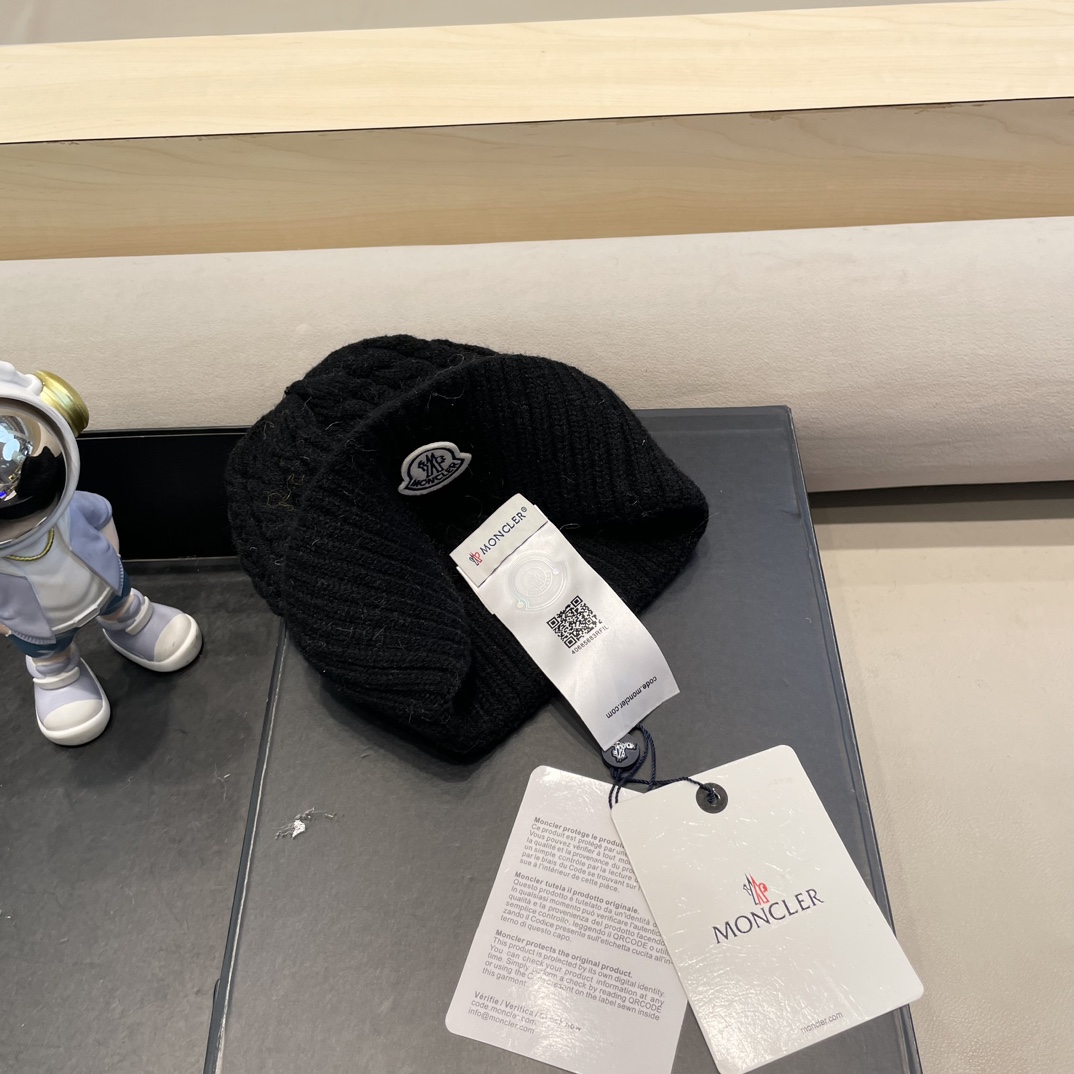  moncler秋冬新品100羊绒帽加厚保暖麻花ins男女通用时尚百搭针织毛线冷帽