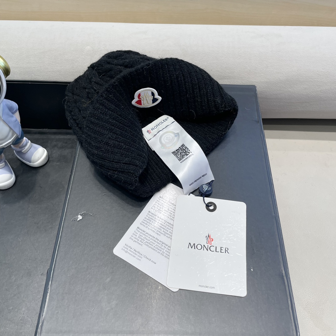  moncler秋冬新品100羊绒帽加厚保暖麻花ins男女通用时尚百搭针织毛线冷帽