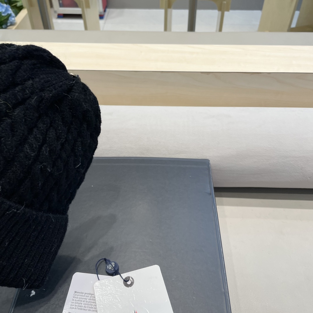  moncler秋冬新品100羊绒帽加厚保暖麻花ins男女通用时尚百搭针织毛线冷帽