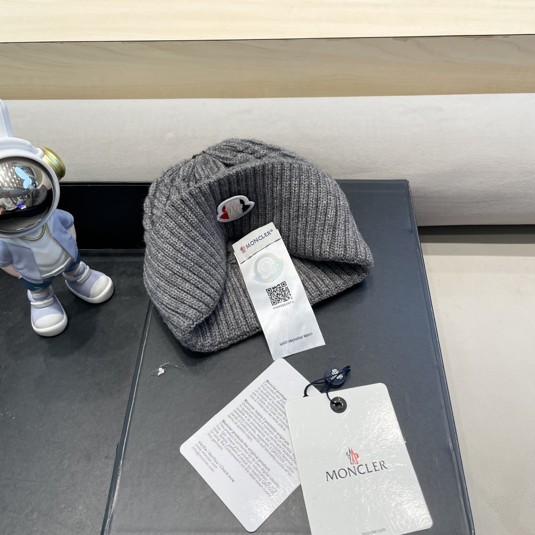  moncler秋冬新品100羊绒帽加厚保暖麻花ins男女通用时尚百搭针织毛线冷帽
