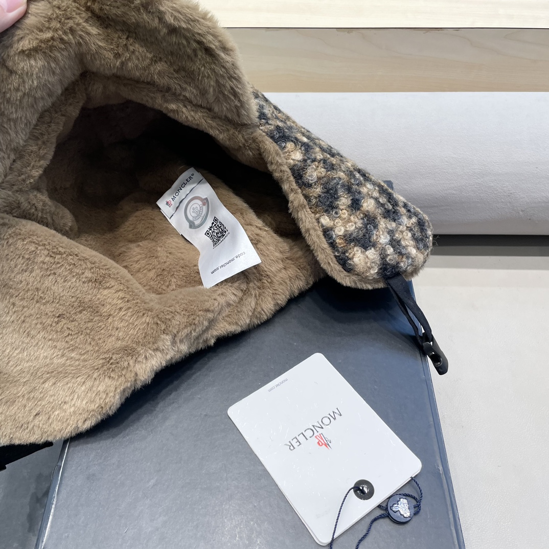  moncler冬季韩豹纹加绒加厚雷锋帽冬天户外保暖护耳帽男女抗寒休闲套头帽