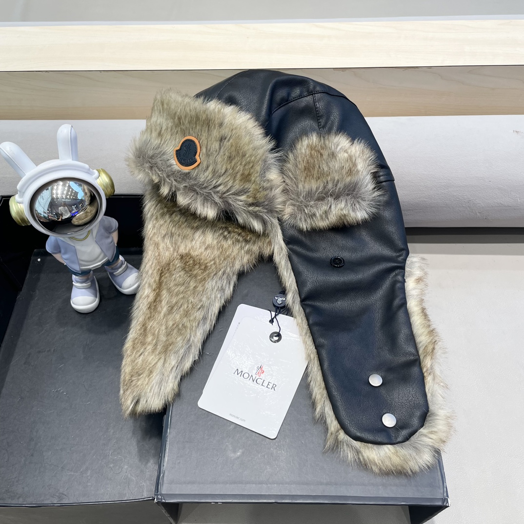  moncler吉普冬季加厚保暖帽子骑行加绒护耳雷锋帽东北户外顶风棉帽