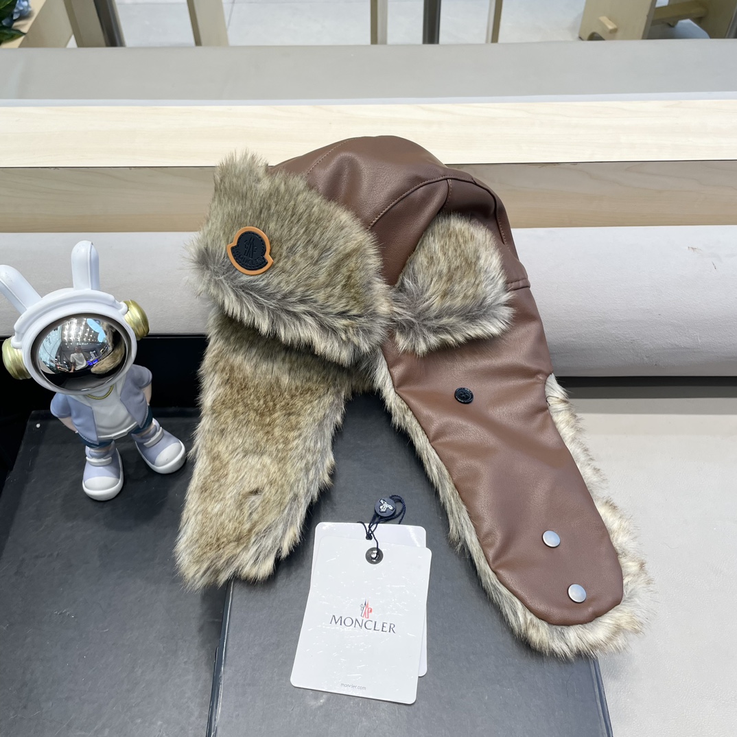  moncler吉普冬季加厚保暖帽子骑行加绒护耳雷锋帽东北户外顶风棉帽